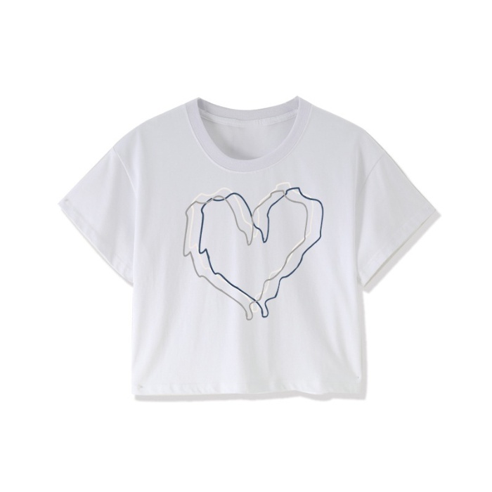 Áo Thun 100% Cotton Tay Ngắn Dáng Ôm Phối Nút Phong Cách Thời Trang Hàn Quốc Mới