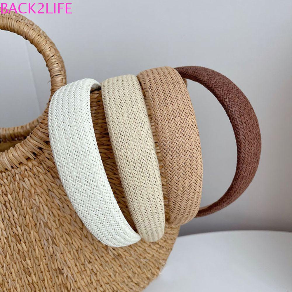 2 Băng Đô Cài Tóc Màu Trơn Phong Cách Cổ Điển Cho Nữ