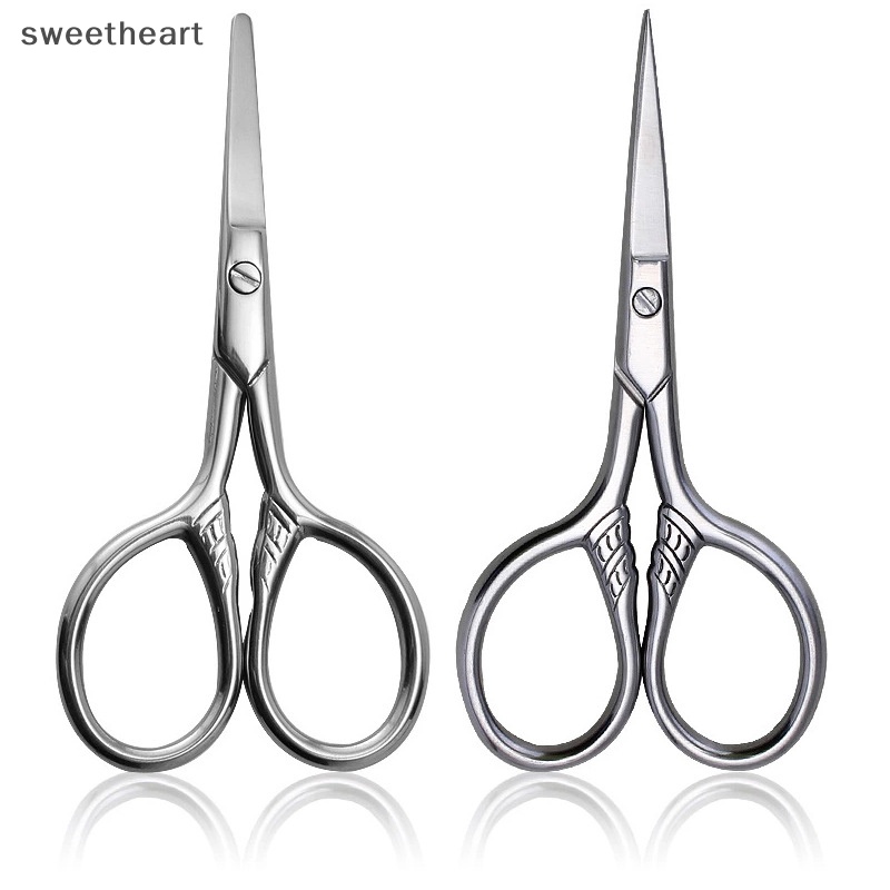1PC lông mày kéo thép không gỉ mũi lông mi kéo công cụ trang điểm New