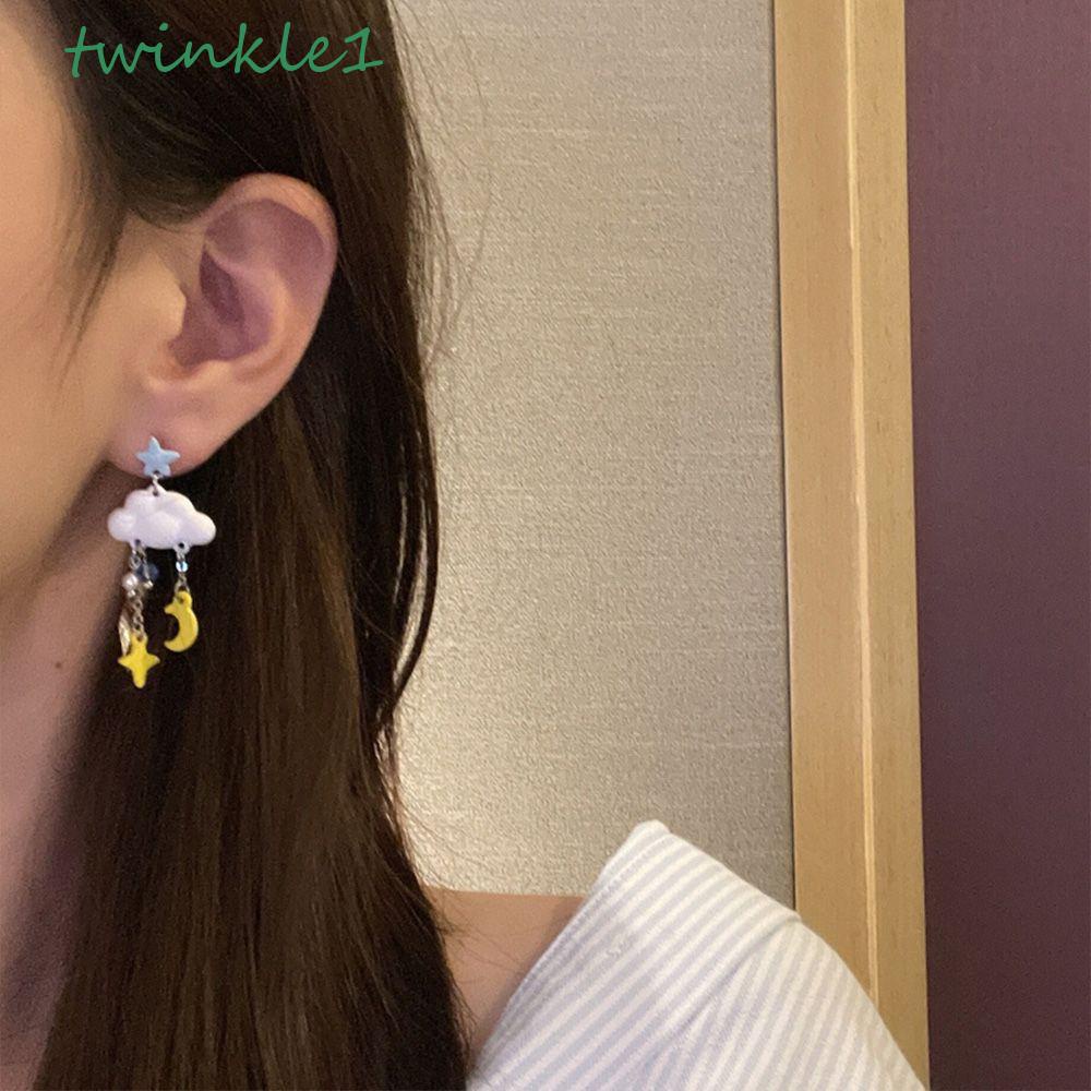 Bông Tai Hình Gấu / Thỏ Dễ Thương Lấp Lánh Dành Cho Nữ