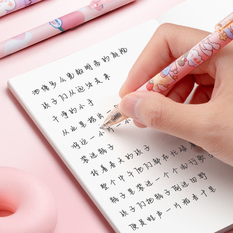 Set 10 / 20 / 30 Bút Mực Gel Ngòi 0.5mm Họa Tiết Hoạt Hình Chất Lượng Cao
