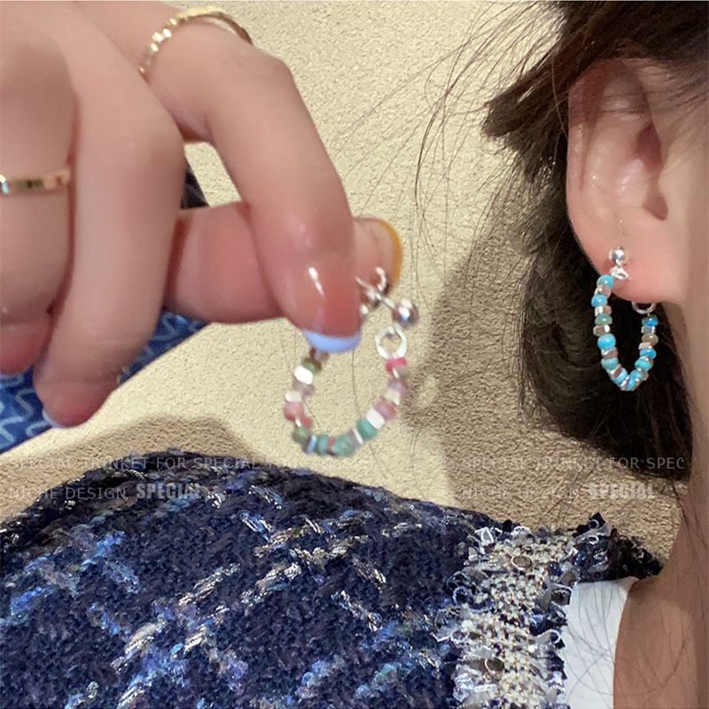 Dopamine! Khuyên Tai Dạng Hạt Nhiều Màu Sắc Cao Cấp Sang Trọng Cho Nữ