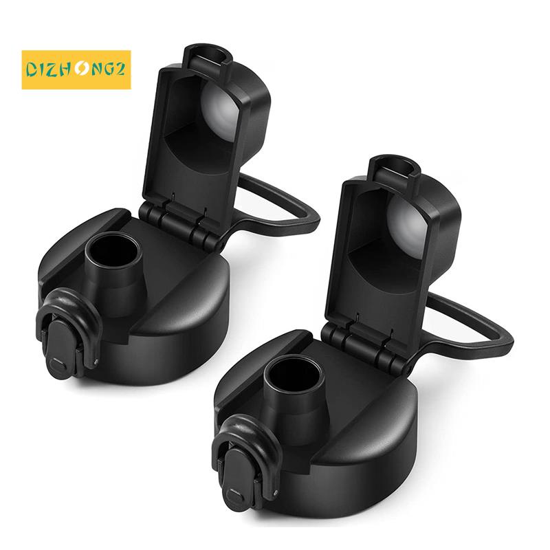2 mảnh tự động thay thế nắp vòi màu đen cho bình thủy điện Miệng rộng 12,1 16, 18, 20, 32, 40, 64Oz,