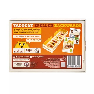 Exploding Kittens LLC Tacocat Spelled Backwards - Family Card Game - Card Game