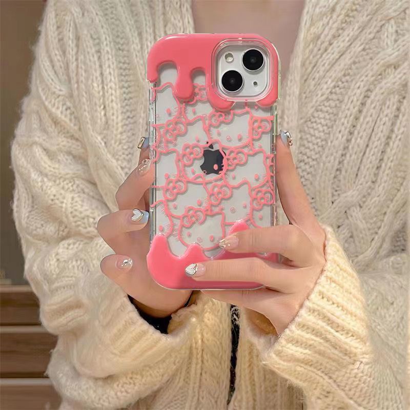 ✅Ốp Điện Thoại Màu Hồng In Hình Mèo kt 12 Dễ Thương Cho iPhone XR 148Promax 11 XS13 / FMCA