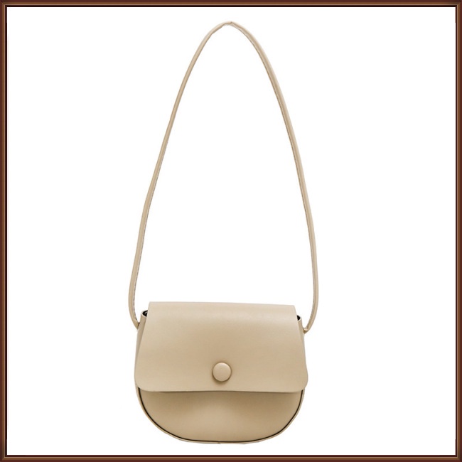 Túi Đeo Chéo Bằng Da Pu Màu Trơn Đơn Giản Thời Trang Cho Nữ