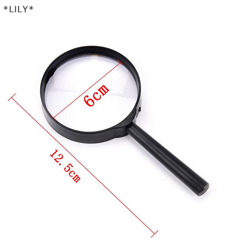 Lily 1 cái kính lúp 60mm cầm tay 5x Kính lúp cầm tay tầm nhìn thấp đọc uuu