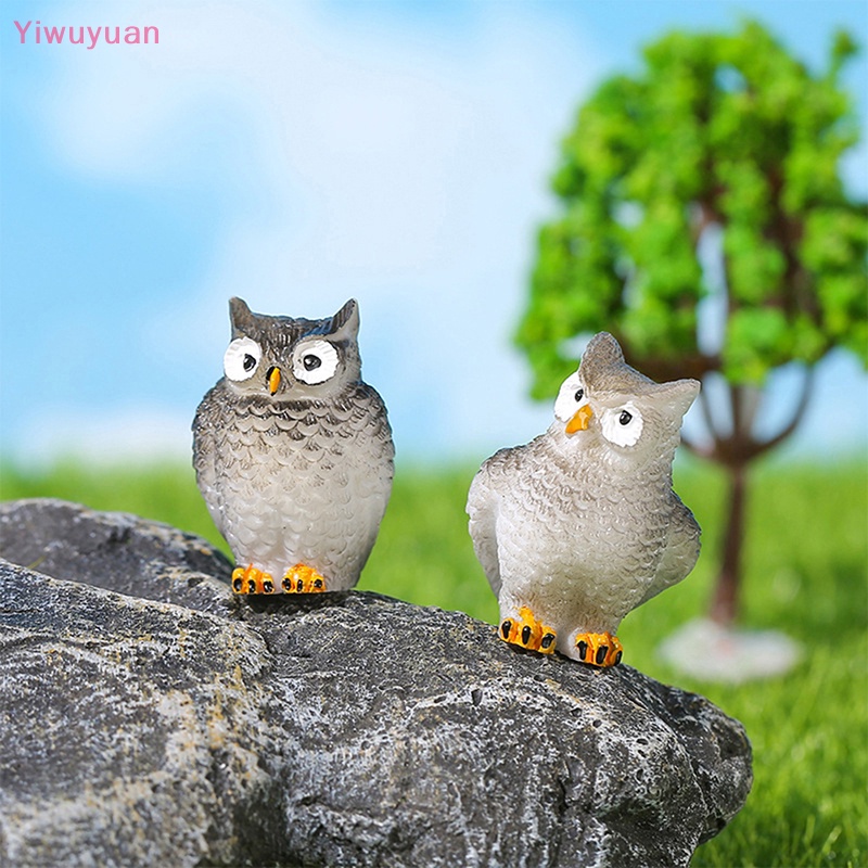 < Yiwuyuan > Mô Hình Con Cú Bằng Nhựa Resin Thủ Công Dễ Thương Trang Trí Tiểu Cảnh Nhà Cửa DIY