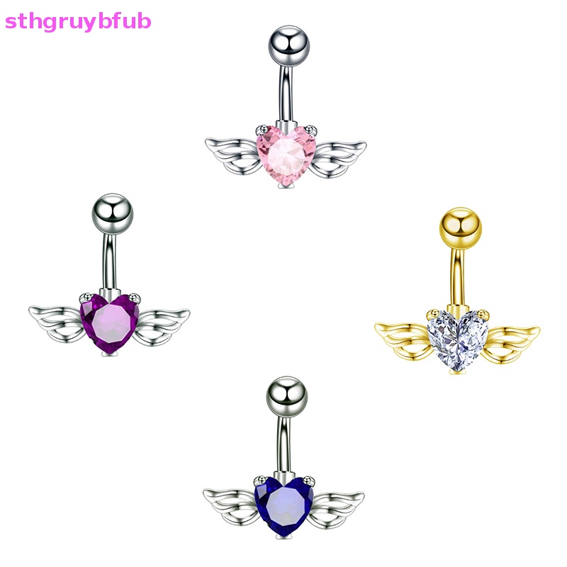 Khuyên Rốn Hình Đôi Cánh Đính Đá Zircon Quyến Rũ