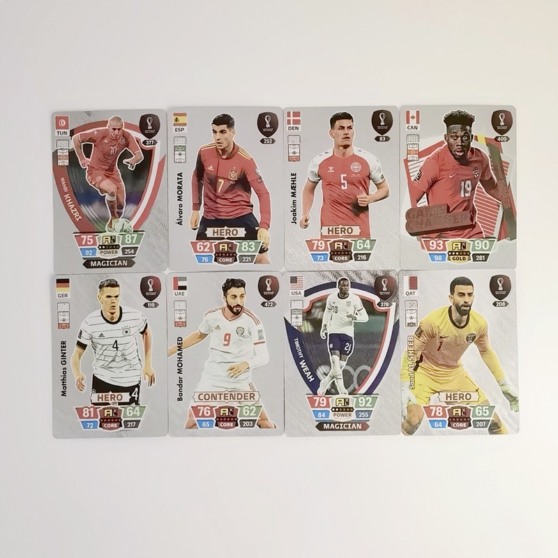 Bộ Sưu Tập 54 Thẻ Bài Hình Ngôi Sao Bóng Đá Màu Vàng / Bạc Phiên Bản Tiếng Anh LLORIS RONALDO KANTE