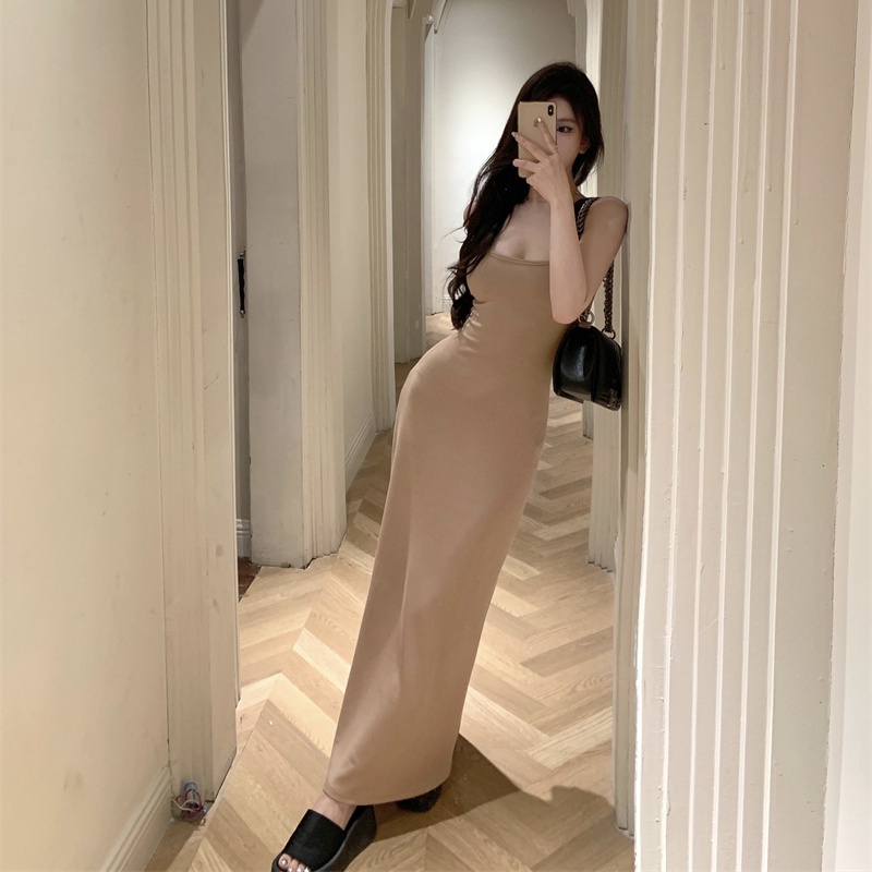 Đầm COZOK không tay đơn giản thiết kế quyến rũ thời trang