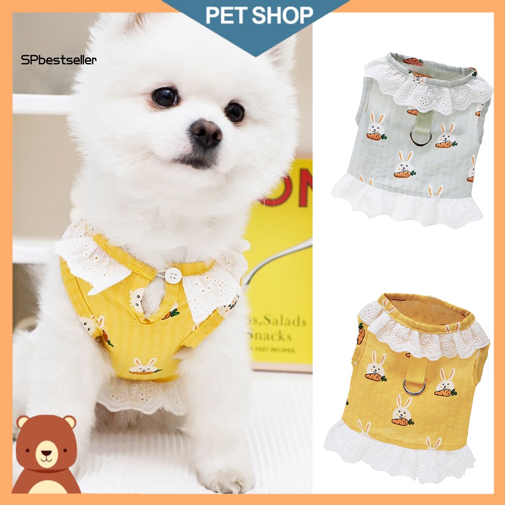 Áo Thun Không Tay Thoáng Khí Họa Tiết Hoạt Hình Dành Cho Thú Cưng