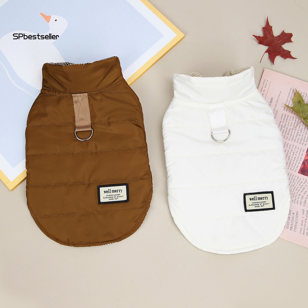 Spbestsellwr Áo Khoác Cotton Hai Mặt Có Đệm Thu Đông Chống Thấm Nước Có Khóa Cài Trước Thiết Kế Chân Cún Mèo Ngoài Trời Cho Cún Cưng