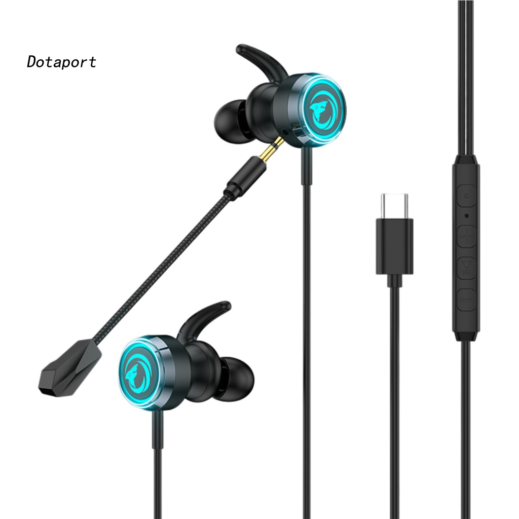 Tai Nghe Nhét Tai KDDT- Cổng Type-C Có Micro Và Đèn RGB Dùng Để Chơi Game