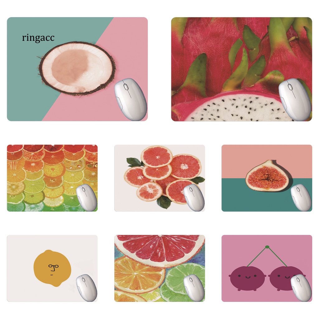 Đệm Lót Chuột Bằng Cao Su Mềm Mại Hình Trái Cây Rau Củ Dùng Cho Văn Phòng