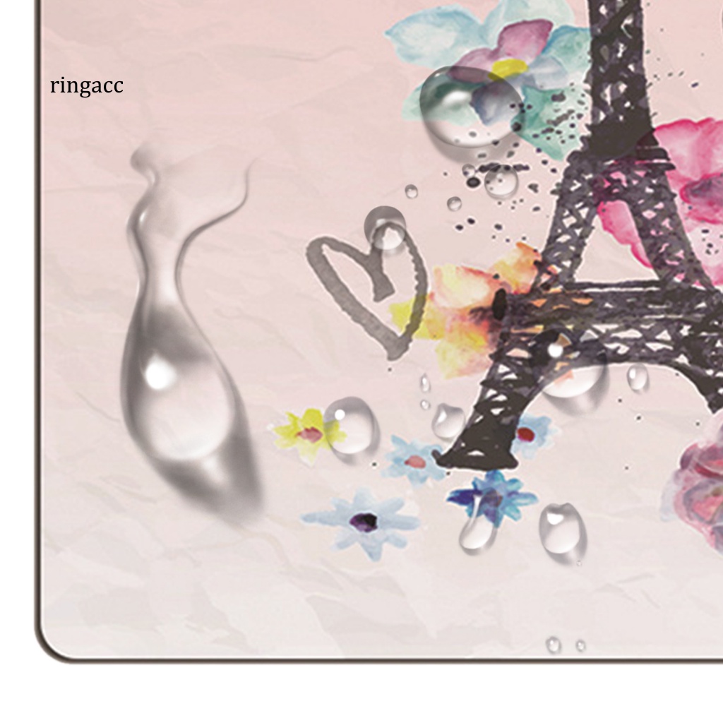 Tấm Lót Chuột RGA Mềm Mại Thoải Mái Có Đệm Cổ Tay Hình Tháp Eiffel Dành Cho Laptop