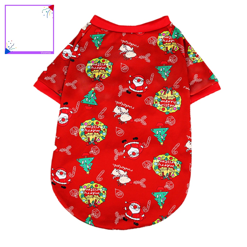 Áo Khoác Cardigan Mềm Mại In Họa Tiết Giáng Sinh Dễ Thương Cho Thú Cưng