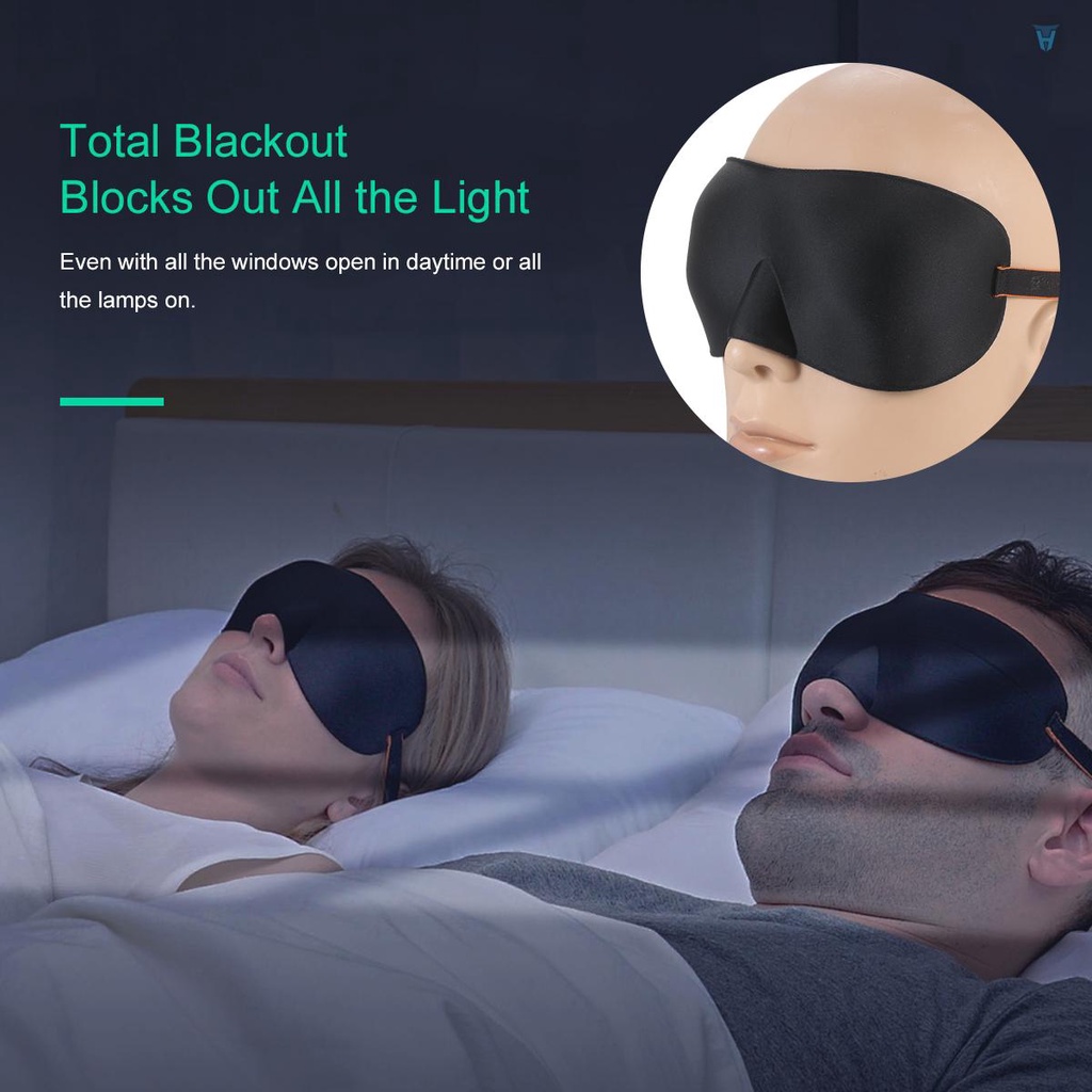 Miếng Bịt Mắt Ngủ 3D Thoáng Khí Có Thể Điều Chỉnh Dành Cho Nam Và Nữ