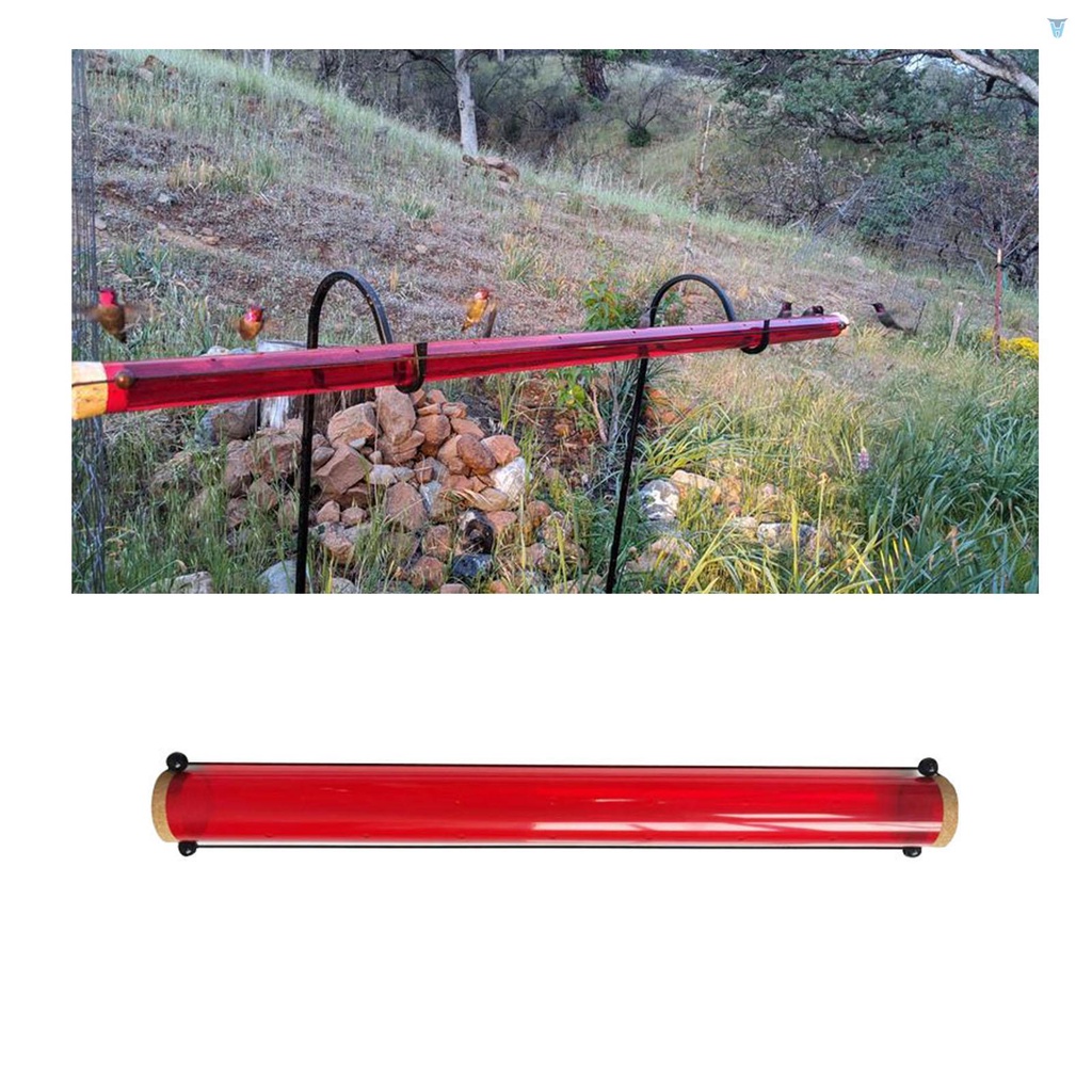 Dụng Cụ Cho Chim Ăn Màu Đỏ Trong Suốt 40cm / 15.7in Tiện Dụng