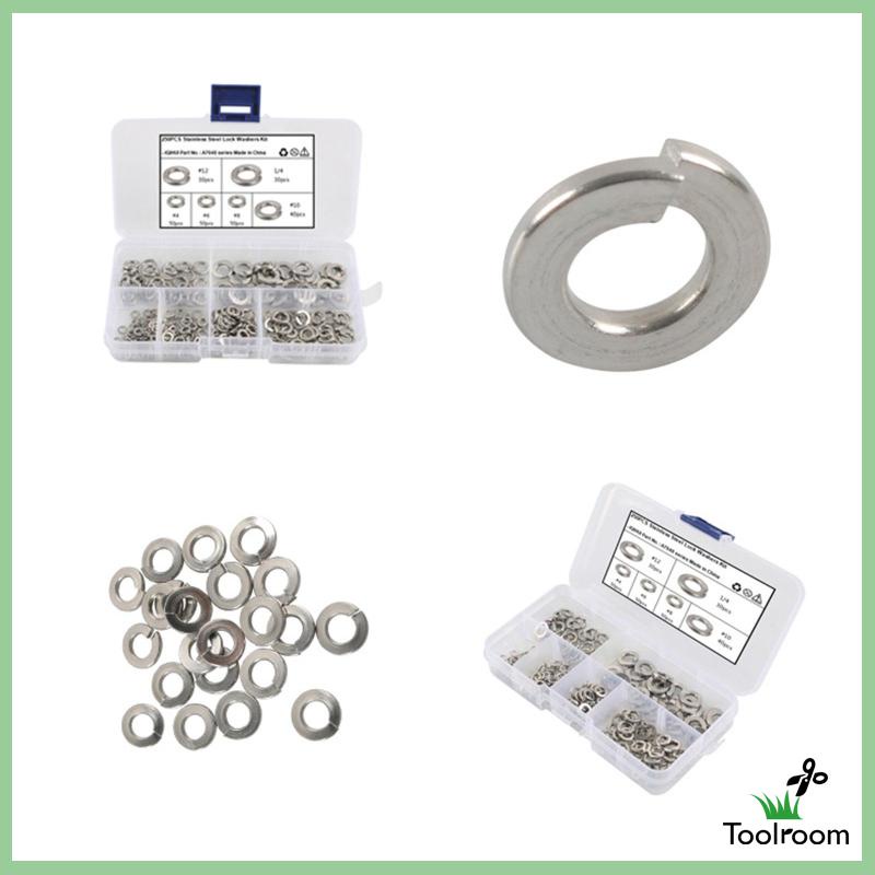 Hộp 250 Vòng Đệm Bằng Thép Không Gỉ 304 Dùng Làm Đồ Thủ Công DIY