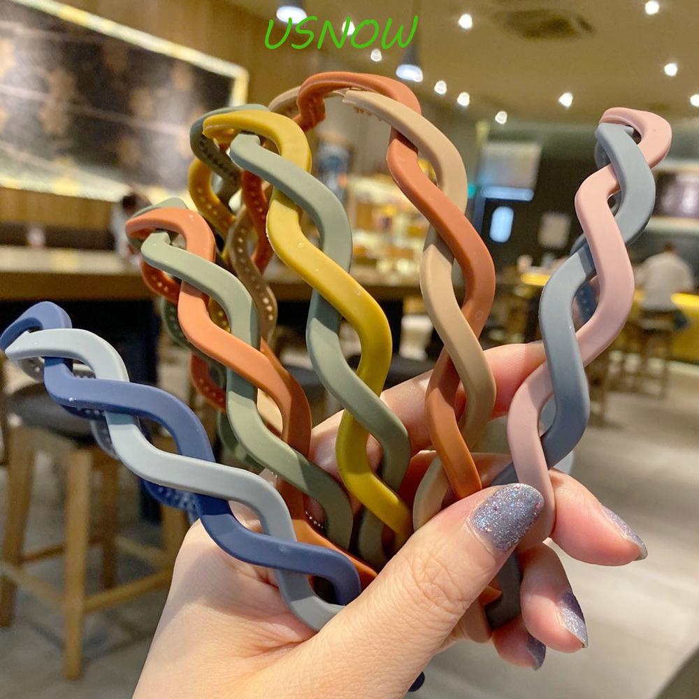 Băng Đô Cài Tóc Màu Sắc Trơn Phong Cách Hàn Quốc Cho Nữ