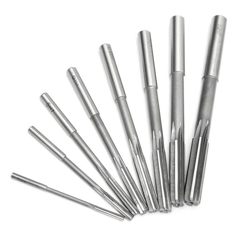 Set 8 Mũi Khoan HSS H7 3 / 4 / 5 / 6 / 7 / 8 / 9 / 10mm Cho Máy Phay