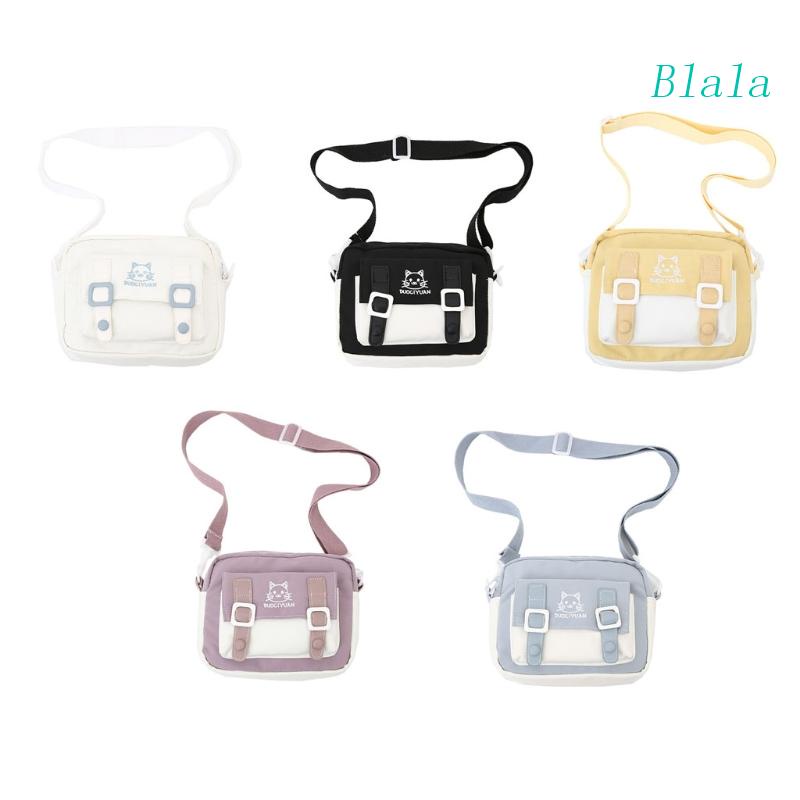 Túi Đeo Chéo Nhỏ Thêu Họa Tiết Mèo Hoạt Hình Phong Cách Preppy Nhật Bản Cho Nữ