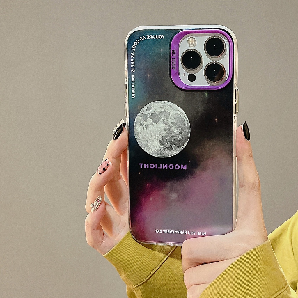 Ốp Điện Thoại TPU Mềm Trong Suốt Hai Mặt Họa Tiết Hành Tinh Thời Trang Cho iPhone 11 13 12 14 Pro Max