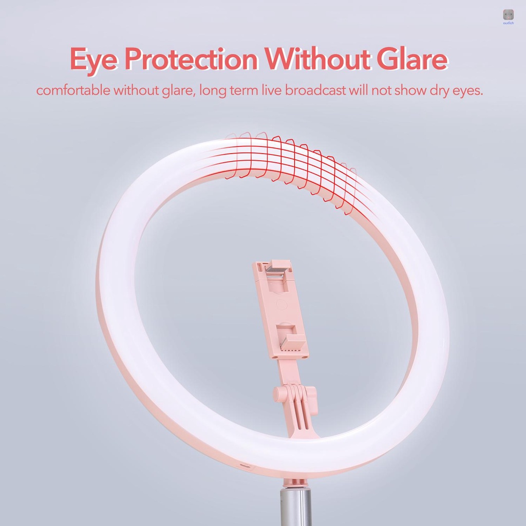 Đèn LED Tròn Cổng USB 290mm Có Thể Gập Lại Kèm Đế Kẹp Điện Thoại Tiện Dụng