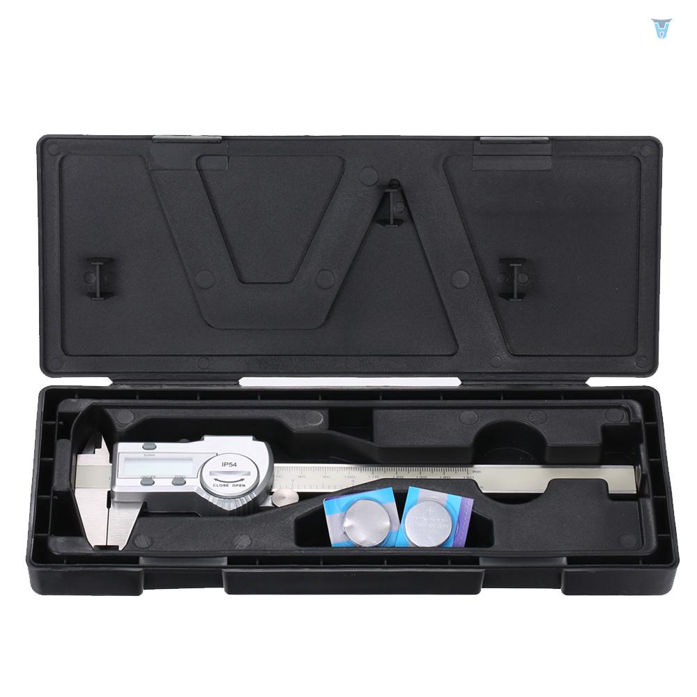 Thước Kẹp Điện Tử Chất Liệu Thép Không Gỉ IP54 Màn Hình LCD mm / inch Chống Thấm Nước