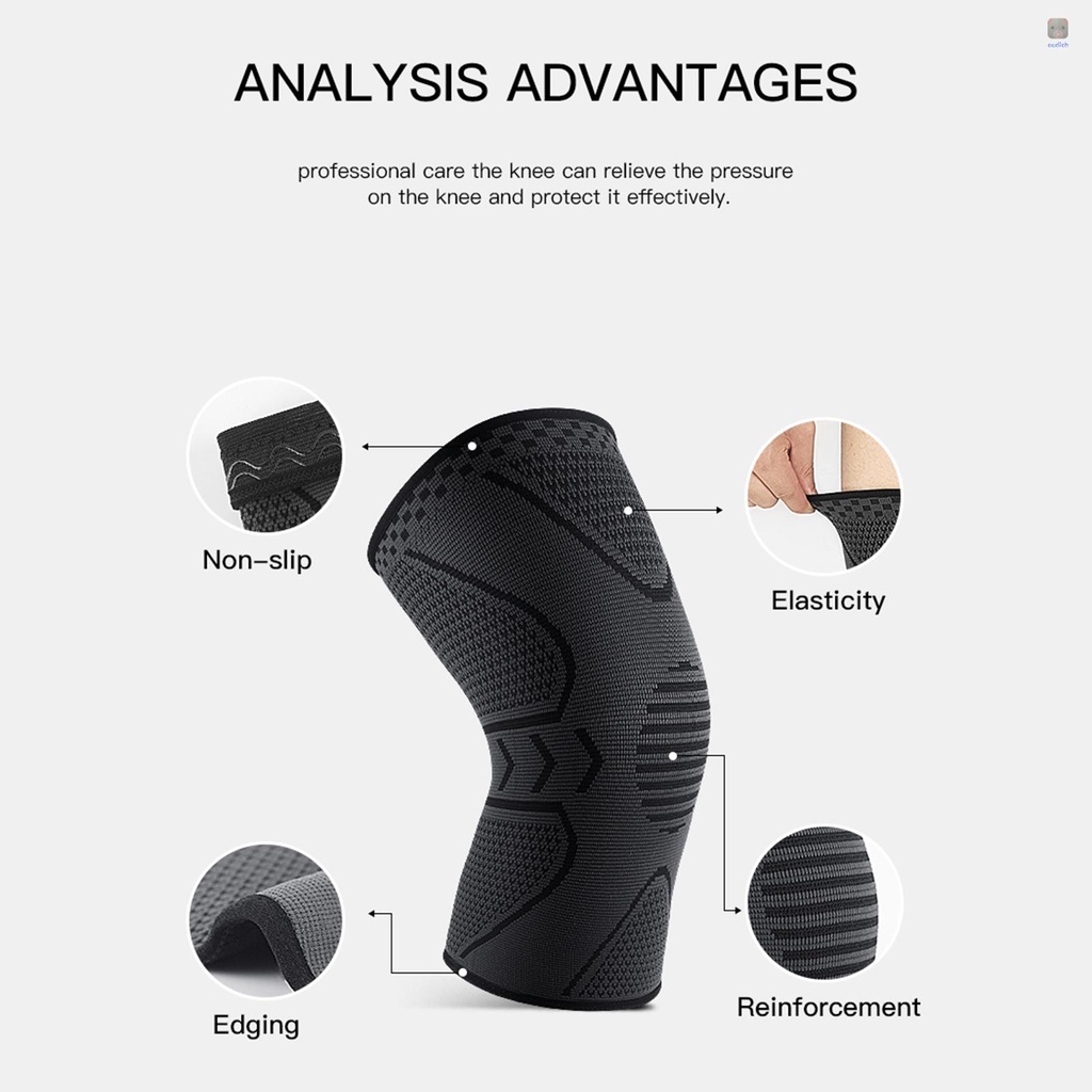 1 Đệm Bảo Vệ Đầu Gối Bằng Silicon Mềm Co Giãn Thoáng Khí Tiện Dụng Cho Các Hoạt Động Ngoài Trời