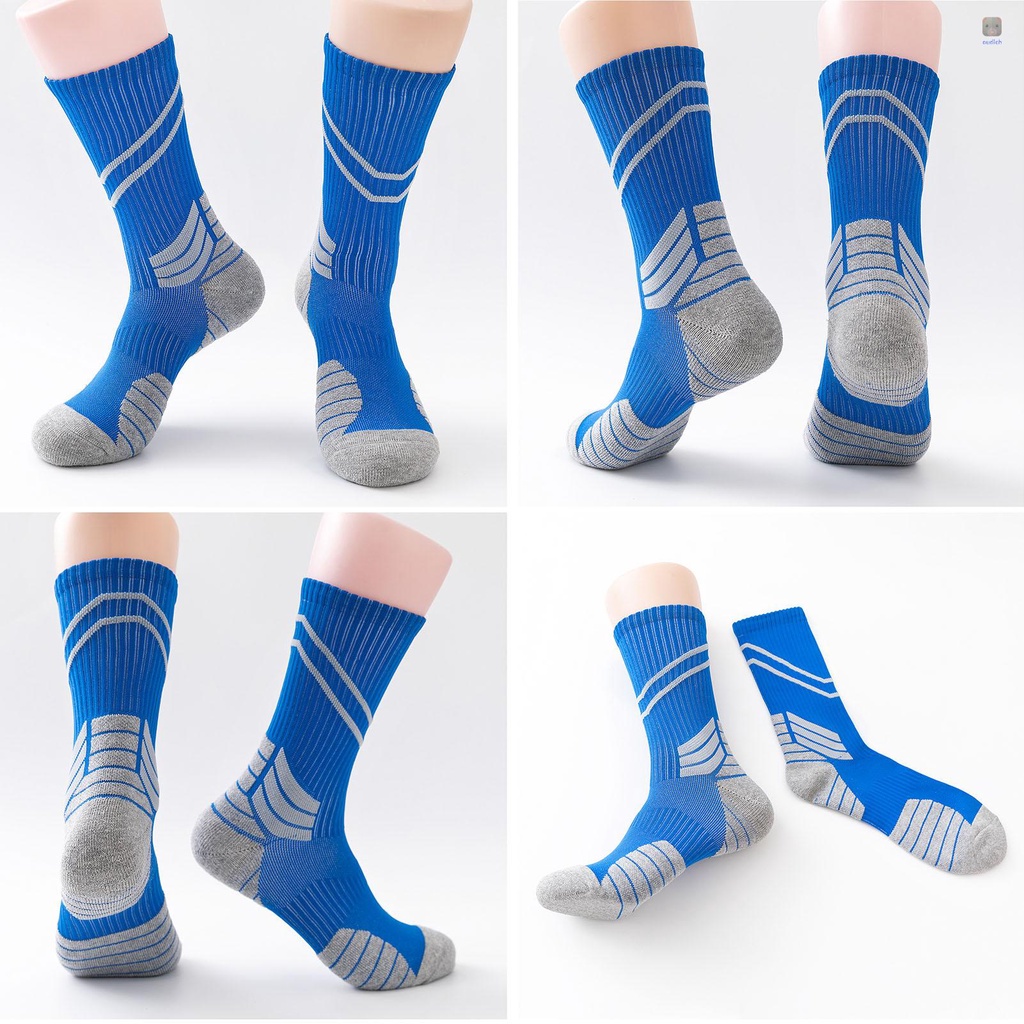Đôi Vớ Thể Thao Co Giãn Thoáng Khí Chống Trượt Họa Tiết Kẻ Sọc Dành Cho Nam