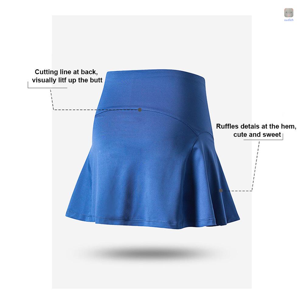 Chân Váy Thể Thao Lưng Cao Nhanh Khô Phối Túi Tiện Dụng Cho Nữ