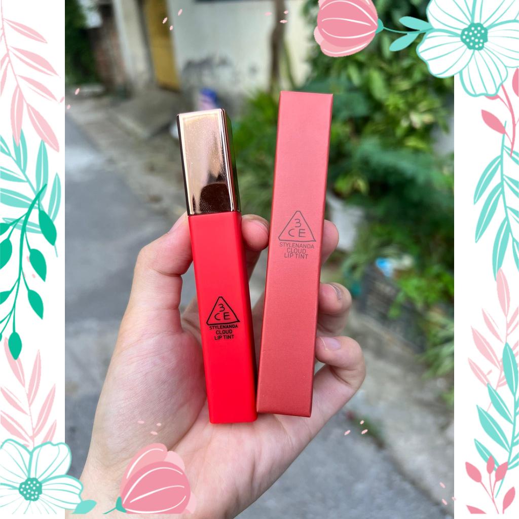Son 3ce kem lì 3ce cloud lipt tint đỏ nâu đỏ cherry đỏ cam cam đất hàng handmade có sẵn