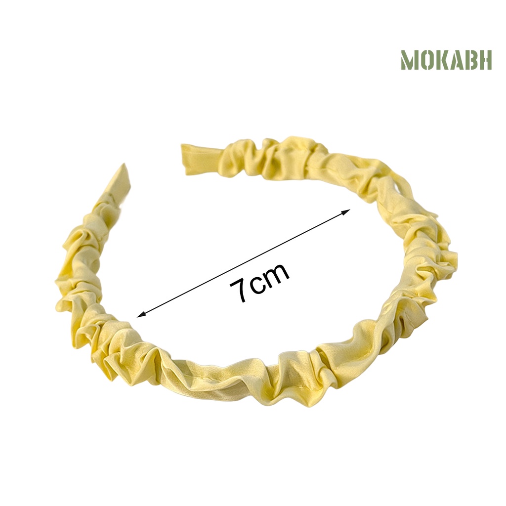 Băng Đô Cài Tóc Bằng Vải Mềm Co Giãn Màu Trơn Dành Cho Nữ