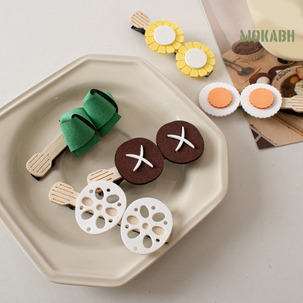 Kẹp Tóc Hình Cây Nấm Bằng Thép Không Gỉ Chống Trượt Cho Nữ