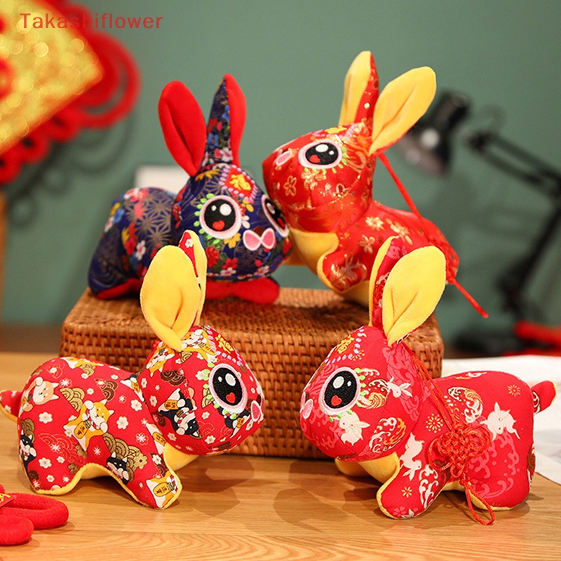 Thỏ Nhồi Bông 12 / 15cm 2023 Phong Cách Trung Hoa Hoạt Hình Xinh Xắn