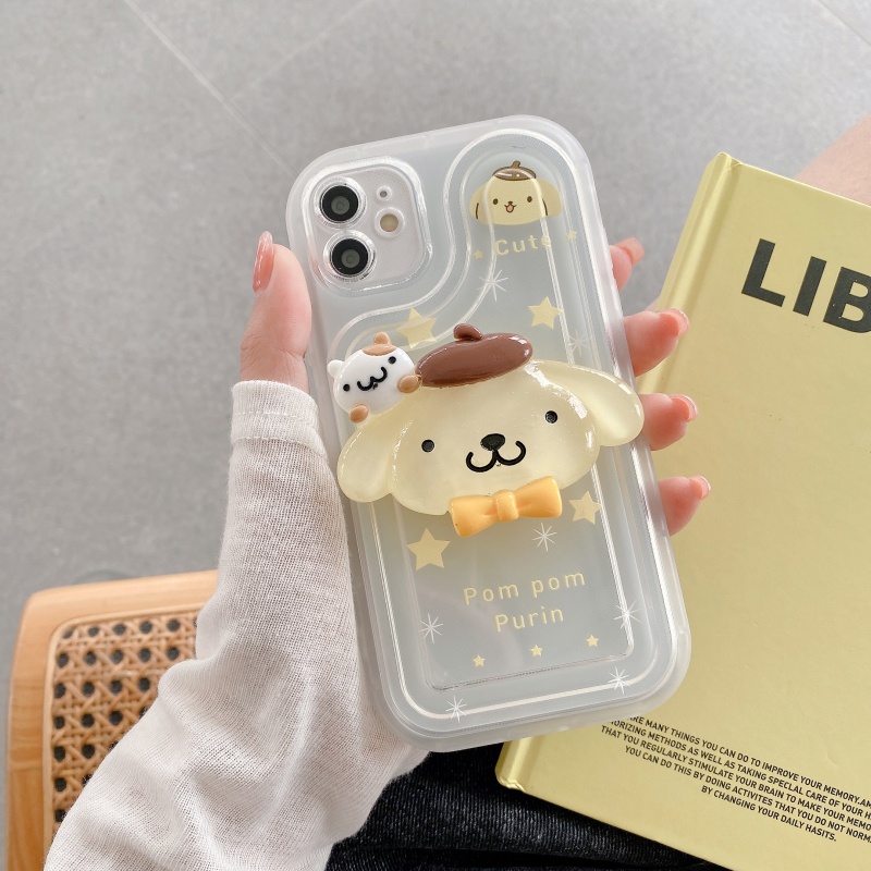 Ốp Điện Thoại silicone Mềm Trong Suốt Chống Rơi Với Đồ Chơi 3d Cho iphone 15 14 13 12 11 pro max xs xr x + 8 15 plus Giá Đỡ