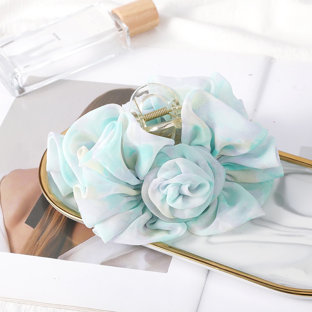 Haimeikang Kẹp Tóc Nơ Lưới Kích Thước Lớn Hai Mặt Ngọt Ngào Cho Nữ