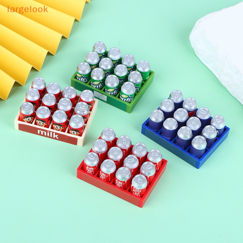 Mô Hình Hộp Đồ Uống Nước Trong Siêu Thị Mini Tỉ Lệ 1: 12 Trang Trí Nhà Búp Bê