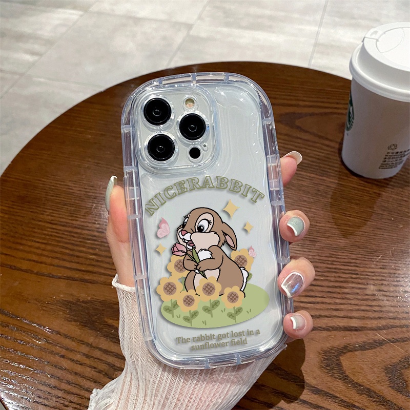 Ốp Điện Thoại Silicon TPU Mềm Trong Suốt Chống Sốc In Hình Thỏ Dễ Thương Cho IPhone 13 11 14 12 Pro XS Max X XR 7 + 8 Plus
