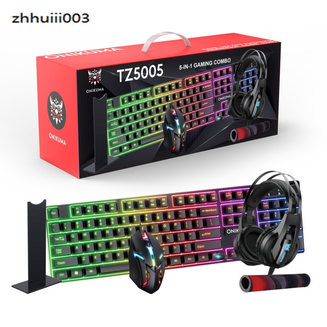 Bộ Bàn Phím Và Chuột Chơi Game ZHIHUI K16 Onikuma 104 Phím Có Giá Đỡ Dành Cho Game Thủ