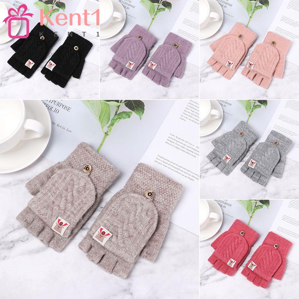 1 Găng Tay Len Hở Ngón Co Dãn Giữ Ấm Hiệu Quả