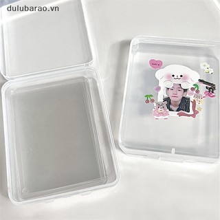 Dul hộp lưu trữ trong suốt Hộp đựng thẻ hộp lưu trữ phim Sticker hộp lưu trữ văn phòng phẩm hộp vuông rõ ràng lưu trữ đồ trang sức trường hợp Ao