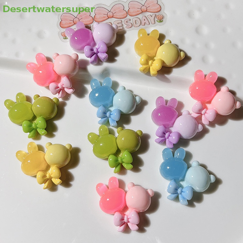 Bộ 5 Thỏ Nhựa Phát Quang Dùng Làm Trang Sức