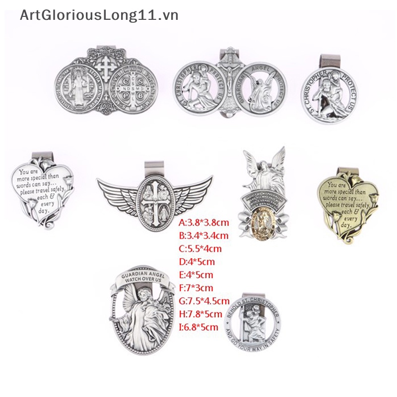 Kẹp Gắn Tấm Chắn Xe Hơi Nhiều Kiểu Dáng Christopher Medal