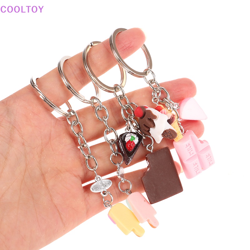 Cooltoy Móc Khóa Hình Bánh Kem / Trà / Kẹo / Món Tráng Miệng Handmade Dễ Thương Dành Cho Nữ