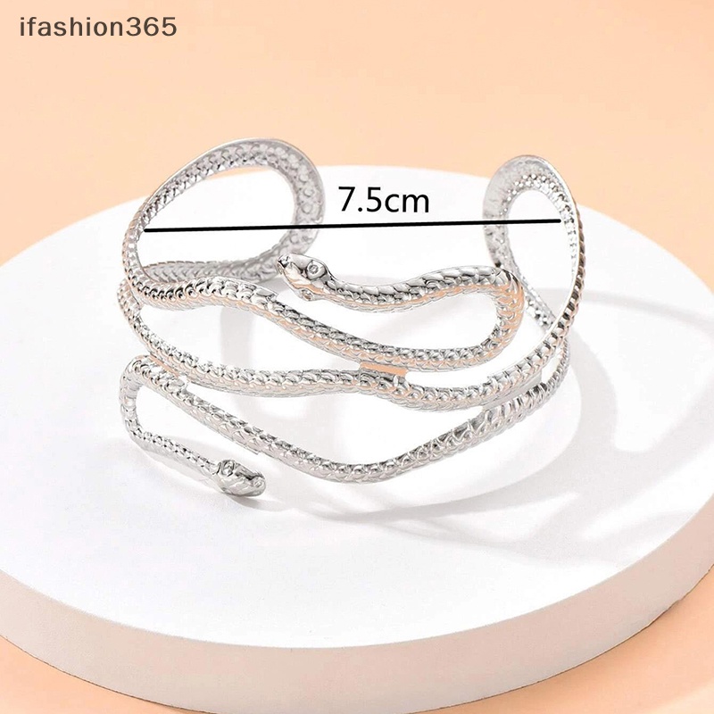 Vòng Đeo Cánh Tay Mở Hình Rắn Điều Chỉnh Được Thời Trang Cho Nữ ifashion365