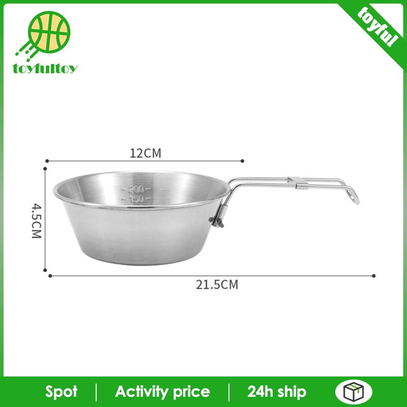 Bát Ăn 300ml Có Tay Cầm Thiết Kế Gấp Gọn Tiện Dụng Mang Theo Du Lịch / Dã Ngoại