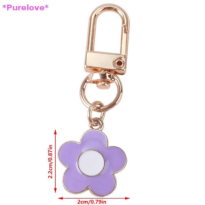 1 Móc Khóa Kim Loại Hình Bông Hoa Nhỏ Xinh Xắn Mới